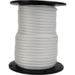 Quality Nylon Rope QNR1108 Rope, 5/16 in Dia, 100 ft Spool Length, White, Polyester